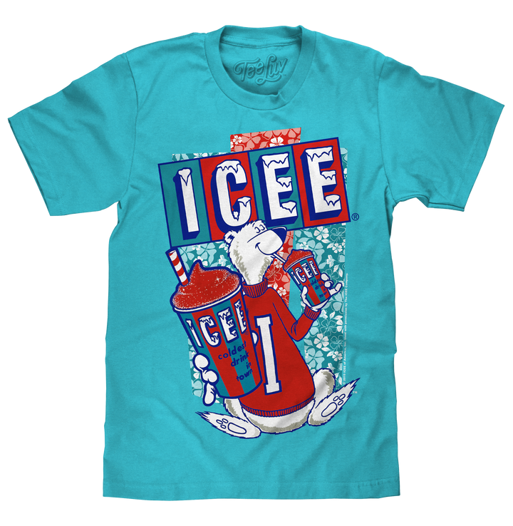 Hawaiian ICEE Polar Bear T-Shirt - Blue