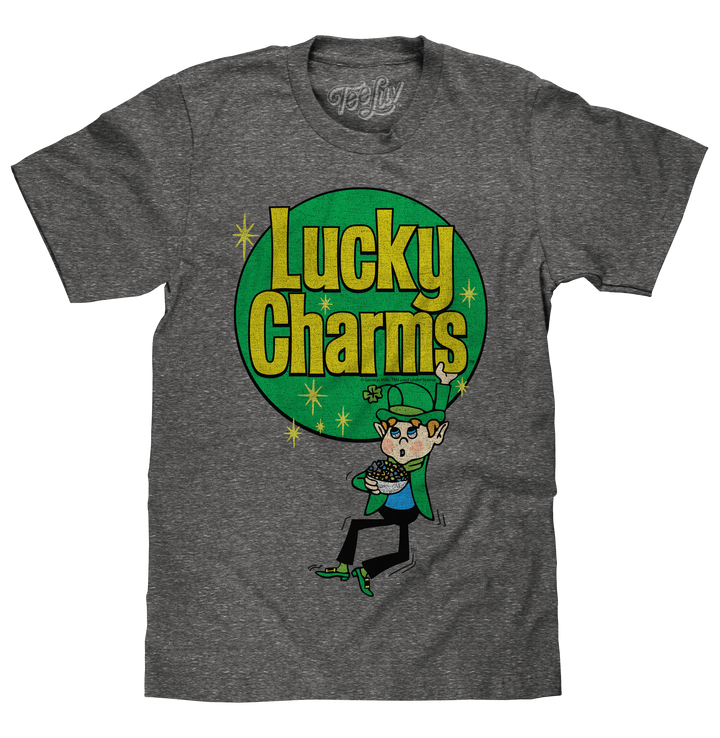 Lucky Charms Retro Logo T-Shirt - Gray