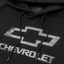 Chevrolet Logo Pullover Hooded Fleece Sweatshirt - Black