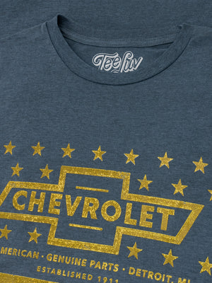 Chevrolet Yellow Stars & Stripes T-Shirt - Gray