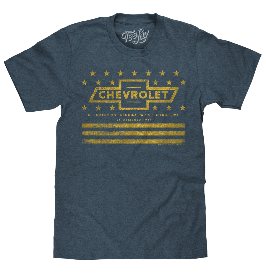 Chevrolet Yellow Stars & Stripes T-Shirt - Gray