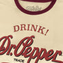 Retro Drink Dr. Pepper Ringer T-Shirt - Beige and Maroon