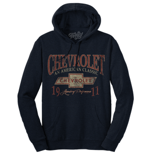 Chevy American Classic Pullover Hooded Sweatshirt - Navy