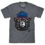 Patriotic Smokey Bear T-Shirt - Gray