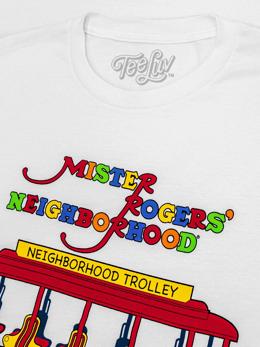 Mister Rogers' Neighborhood Trolley Logo T-Shirt - White