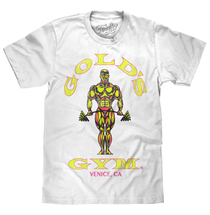 Gold's Gym Neon Strongman T-Shirt - White