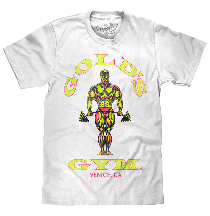 Gold's Gym Neon Strongman T-Shirt - White