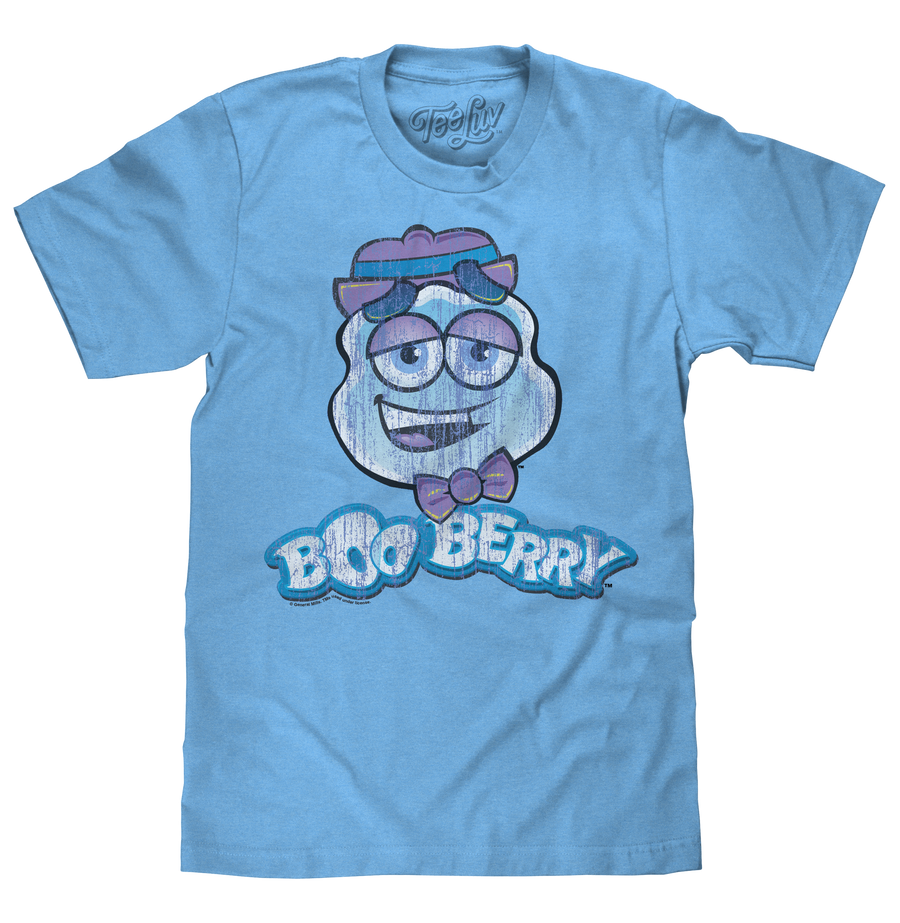 Boo Berry Monster Cereal T-Shirt - Light Blue