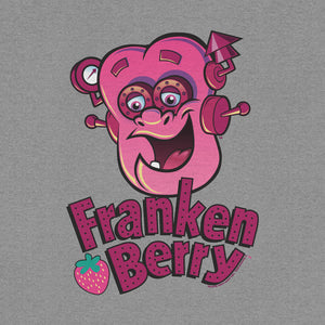 Franken Berry Monster Cereal Mascot Hooded Sweatshirt - Oxford Gray