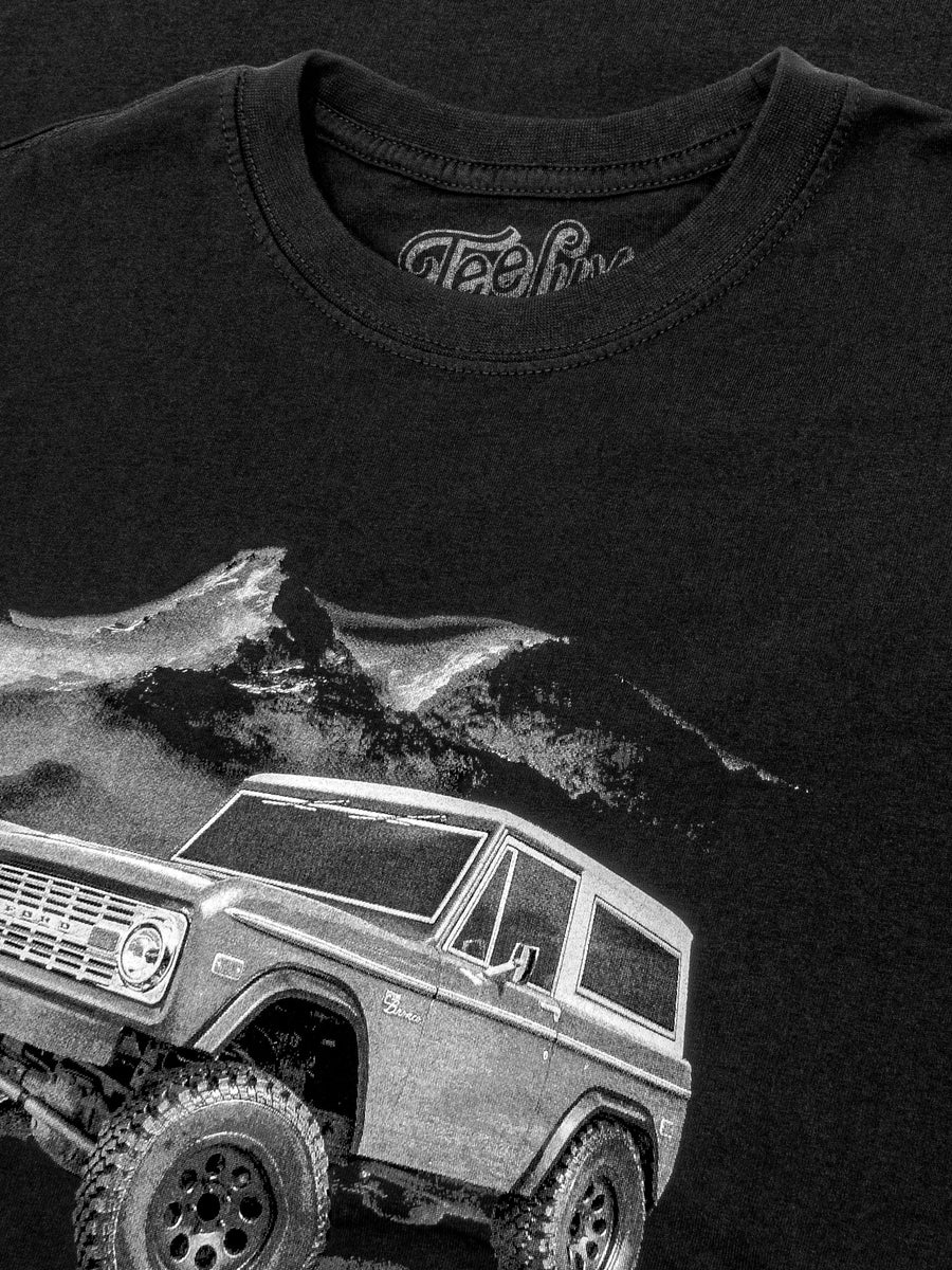 1970s Ford Bronco Mountain T-Shirt - Black
