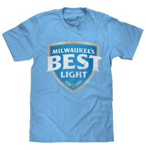 Milwaukee's Best Light Beer Logo T-Shirt - Light Blue