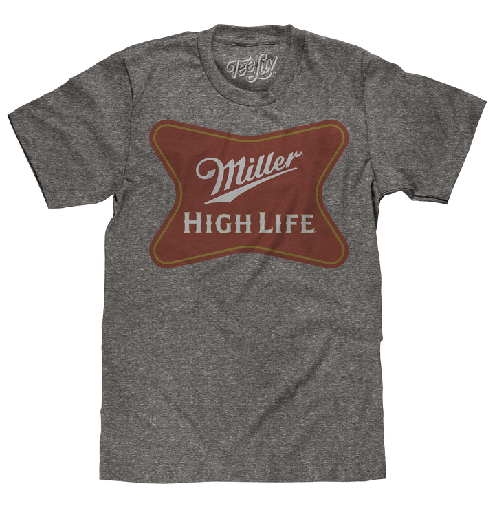 Miller High Life Gold Border Logo T-Shirt - Gray