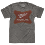 Miller High Life Gold Border Logo T-Shirt - Gray