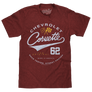 Chevrolet Corvette 62 Race Tested Street Proven T-Shirt - Crimson Heather