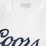Distressed Coors Banquet Beer Logo Tank Top - White