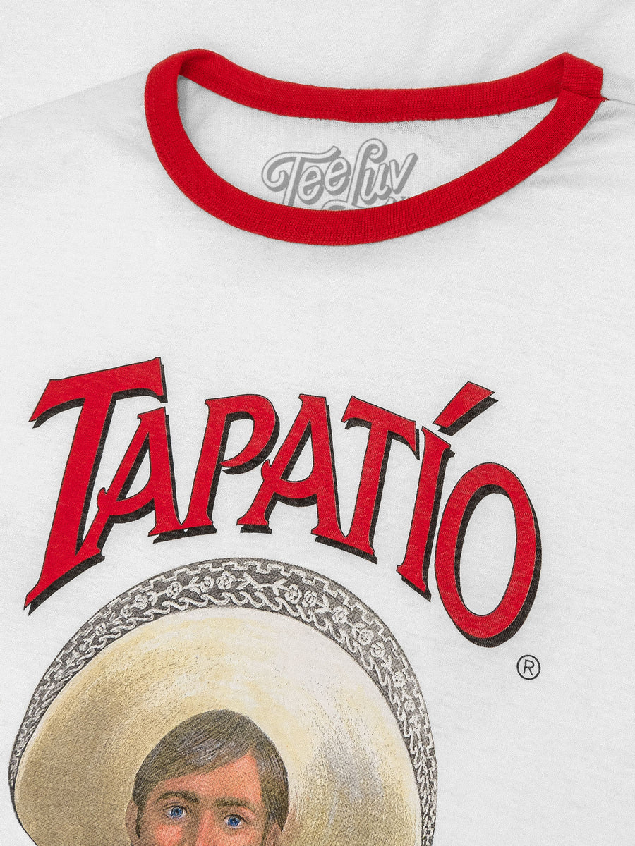 Tapatio Hot Sauce Ringer T-Shirt - White/Red
