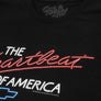 Chevy The Heartbeat of American Retro Chevrolet T-Shirt - Black