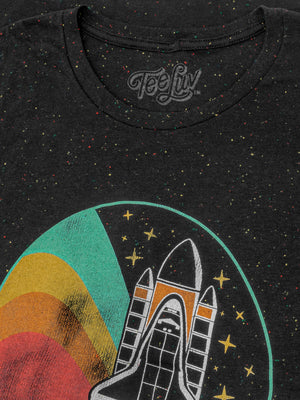 NASA Worm Shuttle Logo T-Shirt - Black