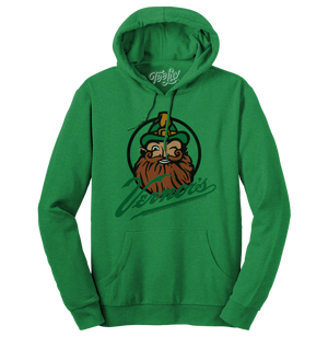 Vernor's Ginger Ale Woody Gnome Hooded Sweatshirt - Kelly Green