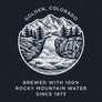 Coors Banquet Beer Double Sided Graphic Hooded Sweatshirt - Navy Blue