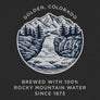 Made in the USA Coors Banquet Golden Colorado Front and Back Beer T-Shirt - Asphalt Gray