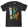 Gumby and Pokey Cowboy T-Shirt - Charcoal Gray Heather