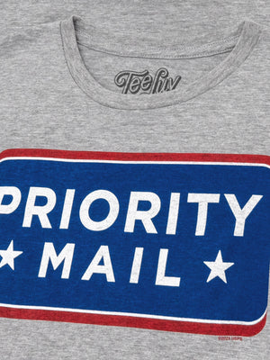United States Postal Service USPS Priority Mail T-Shirt - Athletic Heather Gray