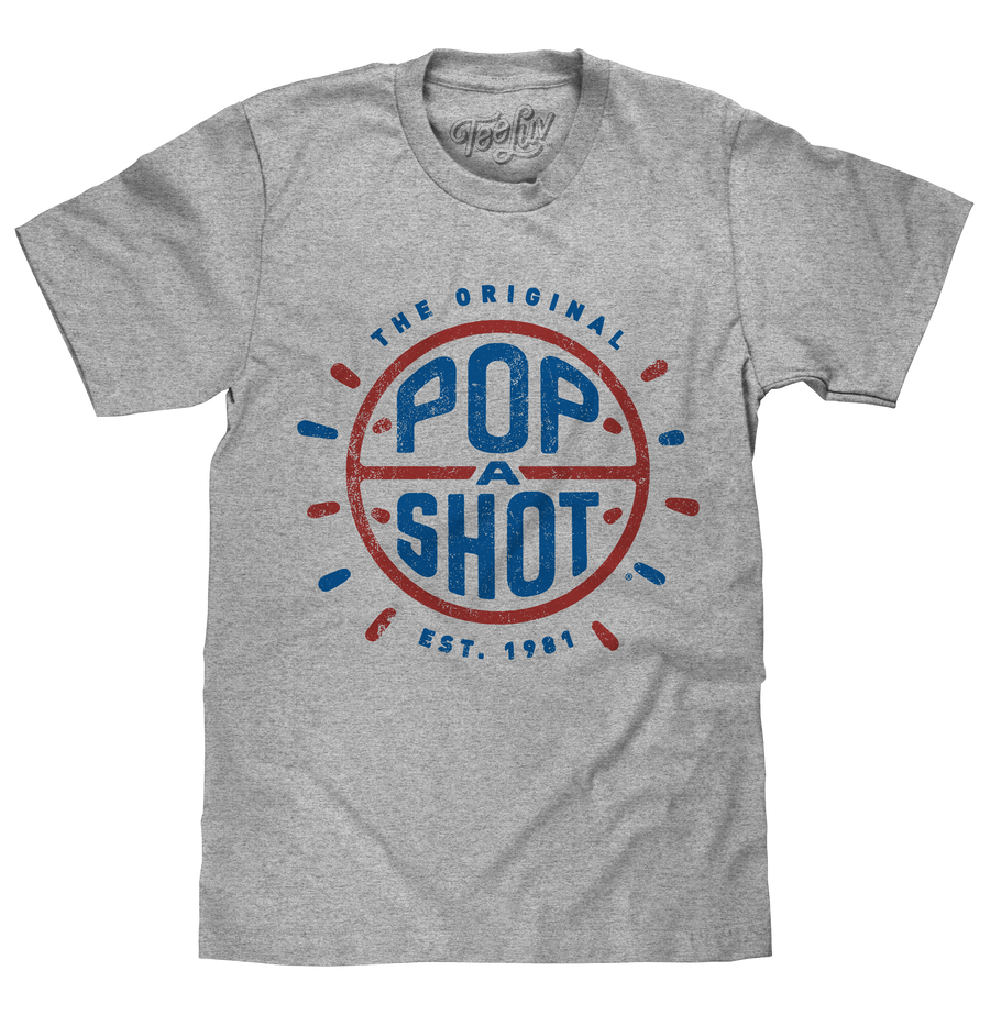 Pop-A-Shot Arcade Basketball Game T-Shirt - Gray