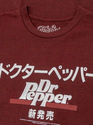 Dr Pepper Japanese Kanji T-Shirt - Crimson Red