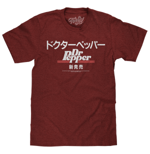 Dr Pepper Japanese Kanji T-Shirt - Crimson Red