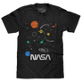 NASA Planets and Stars Space T-Shirt - Black
