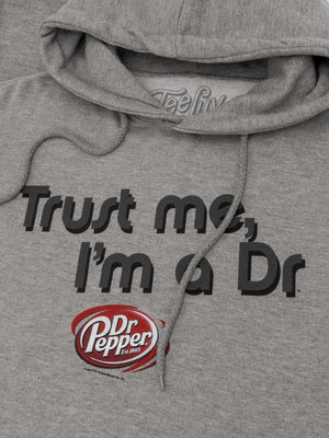 Dr Pepper Trust Me I'm a Dr Hooded Sweatshirt - Oxford Gray