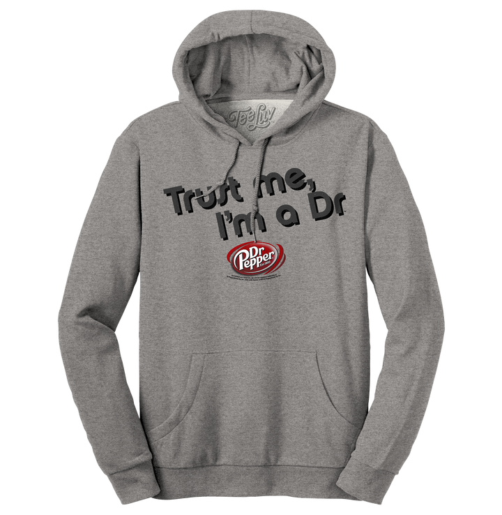 Dr Pepper Trust Me I'm a Dr Hooded Sweatshirt - Oxford Gray