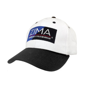 Zima 90s Retro Beer Logo Baseball Cap - White and Black