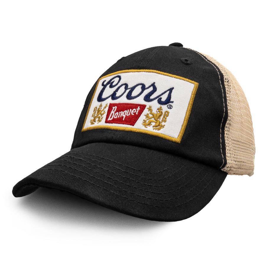 Coors Banquet Trucker Style Hat - Black and Brown