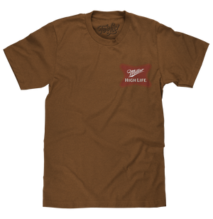 Miller High Life Front and Back Logo T-Shirt - Brown Sugar