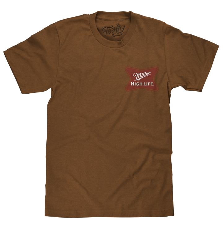 Miller High Life Front and Back Logo T-Shirt - Brown Sugar