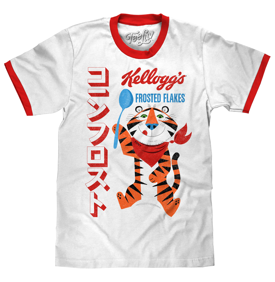 Frosted Flakes Tony the Tiger Ringer T-Shirt - White and Red