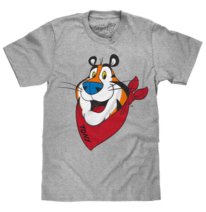 Tony The Tiger Frosted Flakes Cereal Mascot T-Shirt - Athletic Heather Gray