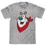 Tony The Tiger Frosted Flakes Cereal Mascot T-Shirt - Athletic Heather Gray