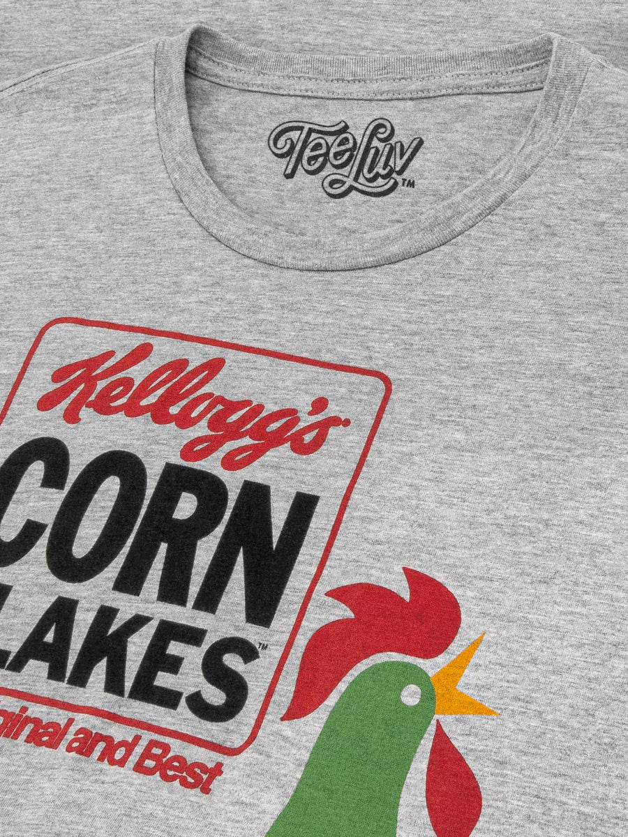 Kellogg's Corn Flakes Cereal Rooster T-Shirt - Athletic Gray