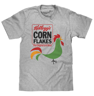 Kellogg's Corn Flakes Cereal Rooster T-Shirt - Athletic Gray