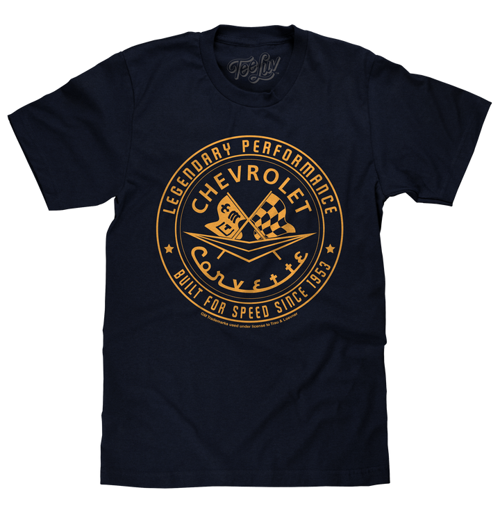 Chevrolet Corvette Built For Speed Since 1953 - Navy Blue - Made in the USA