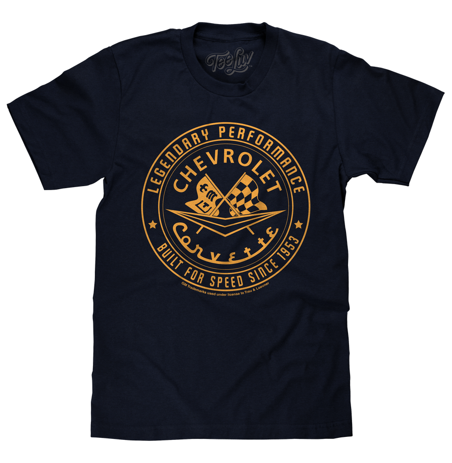 Chevrolet Corvette Built For Speed Since 1953 - Navy Blue - Made in the USA