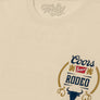 Coors Banquet Rodeo Bull Beer Front and Back T-Shirt - Cream