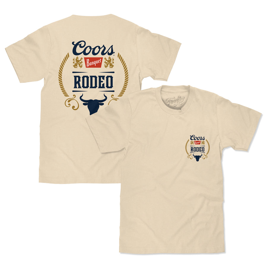 Coors Banquet Rodeo Bull Beer Front and Back T-Shirt
