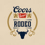 Coors Banquet Rodeo Bull Beer Front and Back T-Shirt - Cream