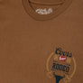 Coors Banquet Rodeo Bull Beer Front and Back T-Shirt - Brown Sugar