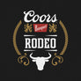 Coors Banquet Beer Rodeo Bull Double Sided Long Sleeve T-Shirt - Black