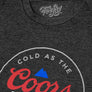Coors Light Cold as the Rockies Beer T-Shirt - Charcoal Gray